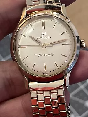 HAMILTON Thin O Matic Watch Men's 1960’s Gold Filled Swiss 663 Micro Rotor • $295