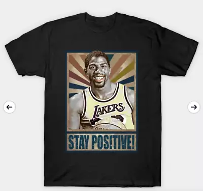 Vintage Magic Johnson Stay Positive T-Shirt • $24.99