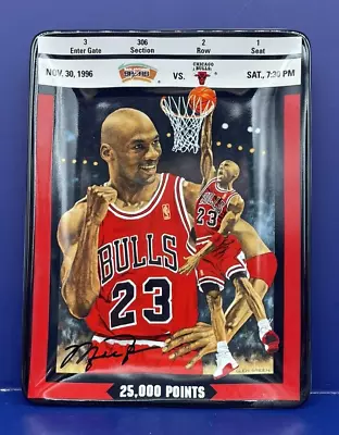 Michael Jordan Chicago Bulls 25000 Points Bradford Exchange Upper Deck NBA Plate • $45.23