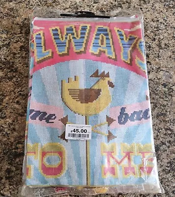 DMC Printed Cushion Front Tapestry Kit - 'Always Come Back To Me' With DMC Wools • £28