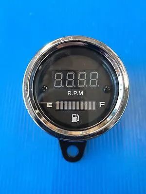 Tachometer Rev Counter Digital With Scale Speed' Cafe' Racer Black New • $27.33