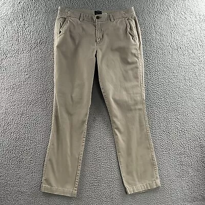 J.Crew Womens Pants Beige Size 6 Slim Chino Mid Rise 100% Cotton • $23.49