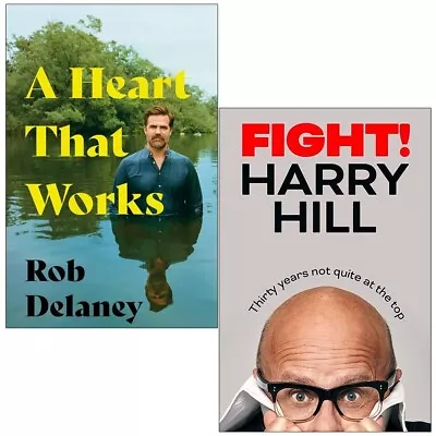 A Heart That Works By Rob Delaney & Fight Harry Hill 2 Books Collection Set • £21.99