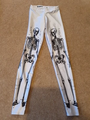 £18 • Buy Black Milk XS Skeleton Leggings UK6-8 Goth Emo Fashion