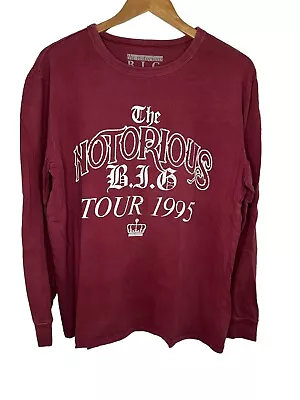 The Notorious B.I.G Promo Tour RedSweatshirt Long Sleeve Size Large • $20