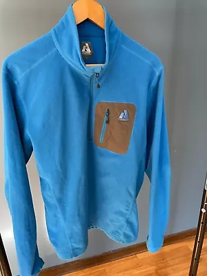 Eddie Bauer First Ascent Men's L Blue Soft Micro Fleece 1/2 Zip Pullover Jacket • $16.36