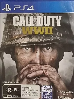 Call Of Duty: WW2 For PS4 Pre Owned Good Condition Free Shipping  • $20