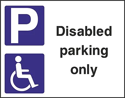 £0.99 • Buy Disabled Parking Sticker Sign [V6ROAD0038] Road Traffic Park Information