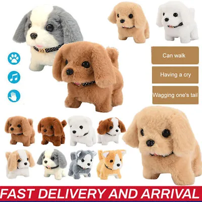 £7.89 • Buy Electronic Robot Dog Walking Barking Tail Wagging Puppy Dog Plush Gift Toy Kids