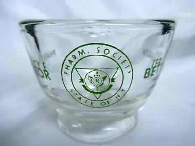 Vintage Glass Beaker  Pharmacy For Better Health  Pharmacy Society State Of N.Y. • $16.95