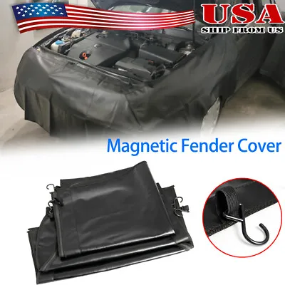 Auto Magnetic Fender Cover Mechanics Paint Protector Anti-Scratch PU Leather Pad • $25.99