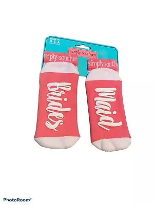 £5.41 • Buy Simply Southern NWT Bridesmaid Pink Non-skid Crew Socks
