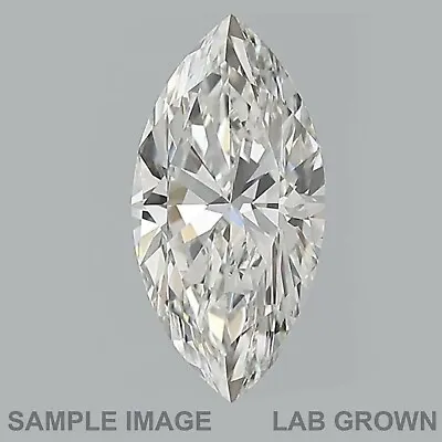 Carat Marquise Cut F VS1 Clarity LabGrown Man Made CVD Loose Diamond 0.34Ctw • $226