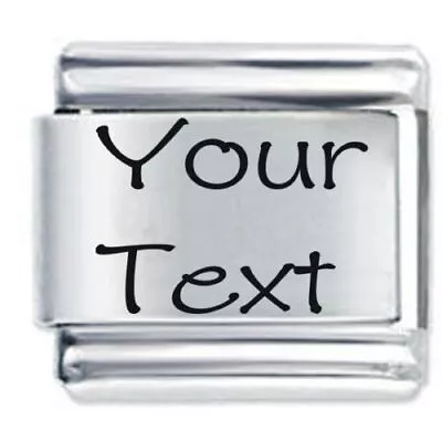 Daisy Charm CUSTOM MADE Any Text Name Personalised Fits Italian Charm Bracelets • £6.14