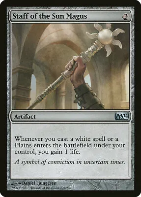 MTG Staff Of The Sun Magus [Magic 2014 Lightly Played] • £1.40