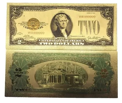   $2.00 GOLD CERTIFICATE $2 DOLLAR Rep.*Banknote  • $12.95