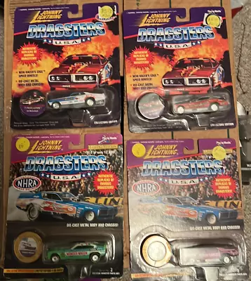 Johnny Lightning Dragsters 4 CAR LOT    U.S.A. Wonder Wagon ** VINTAGE 1997 ** • $30