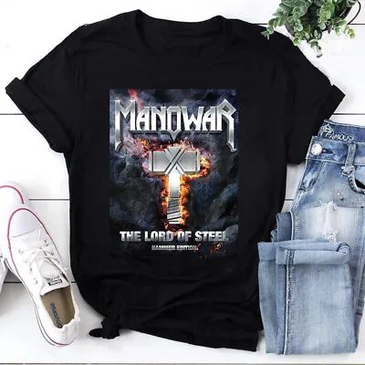 Vintage Manowar Hammer The Lord Of Steel Black T-shirt F89634 • $22.99