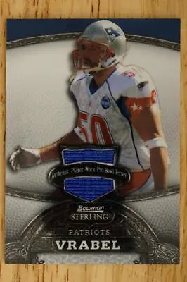 2008 Bowman Sterling Blue Jersey 314/389 Mike Vrabel #93 Patriots Football Card • $11.41