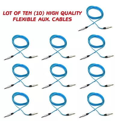 LOT OF 10 AUX CABLES 3.5mm AUXILIARY CORD Male Stereo Audio Cable IPod MP3 CAR  • $39.99