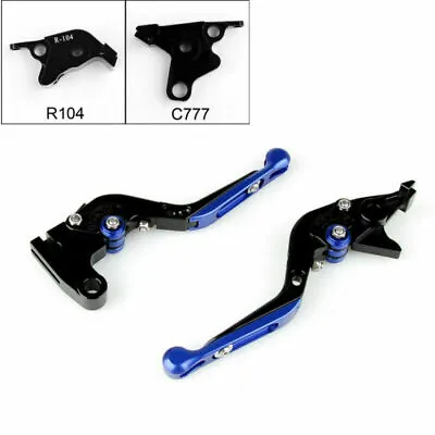 Adjustable Folding Extendable Brake Clutch Levers For Yamaha MT-01 V-MAX Blue UK • £23.98