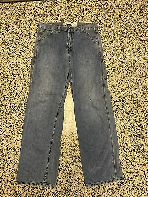 Baggy Wide Fit Levi Strauss Signature  Light Wash Denim Carpenter Jeans 33x34 • $10