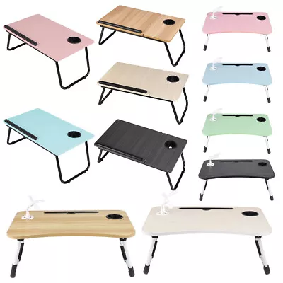 Folding Laptop Bed Table Sofa Breakfast Tray Adjustable Computer Lap Desk Stand • £14.94