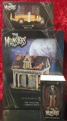 Dept 56 Halloween The Munsters Village Lot Of 3 Carriage House Herman Drag-U-LA • $153