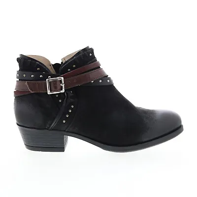 Miz Mooz Booker 111265 Womens Black Leather Zipper Ankle & Booties Boots • $64.99