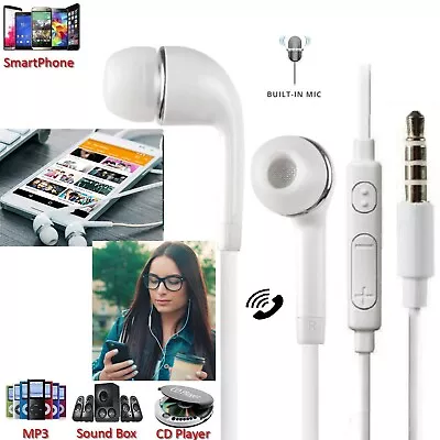 Earphones For Huawei HTC NOKIA Xiaomi Samsung Headphones Stereo 3.5mm With Mic • £2.75