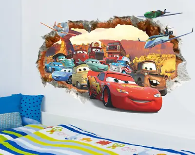 Disney Car Wall Stickers Baby Kids Bedroom Nursery Decor Art Mural Decal • £9.98