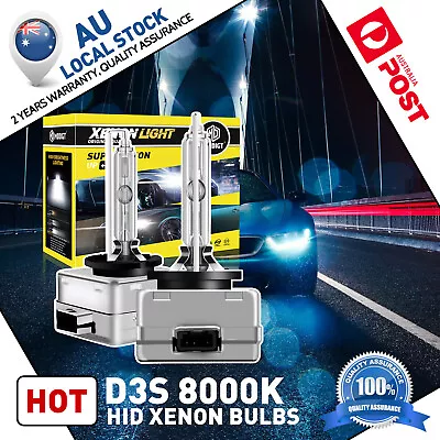 12V D3S D3C 35W HID Xenon White 8000K Car Head Light Lamp Globes Bulbs - 1 Pair • $43.69