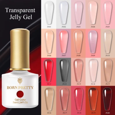 £3.69 • Buy BORN PRETTY Gel Nail Polish Semi-transparent Nail Varnish Soak Off UV LED Gel