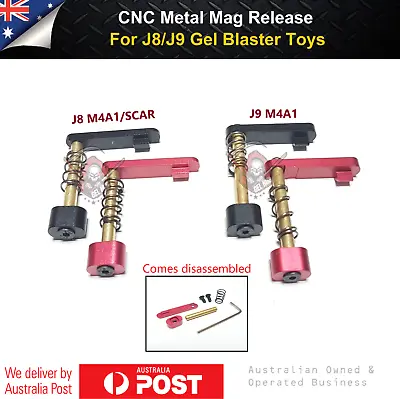 CNC Metal Mag Clip Release For Gen 8/9-M4A1 Gel Blaster Upgrade Parts Red/Black • $19.95