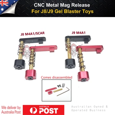 CNC Metal Mag Clip Release For Gen 8/9-M4A1 Gel Blaster Upgrade Parts Red/Black • $19.95