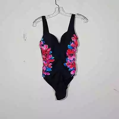Miraclesuit Floral Side Effects One Piece Swimsuit Size 8 • $75