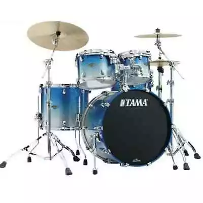 Tama Starclassic Walnut/Birch 4pc Drum Set Molten Blue Ice Fade • $1999.99