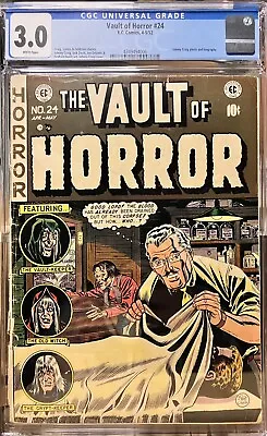 Vault Of Horror #24 (1952) CGC 3.0 WHITE PAGES Precode Horror • $350