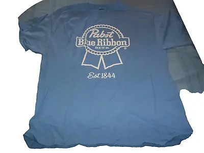 Pabst Blue Ribbon Beer PBR Blue T-Shirt Size XL • $7.79