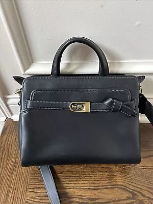 COACH C4827 Glovetanned Leather Tate Carryall 29 Black Bag • $185