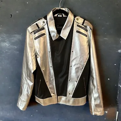 Biker Jacket X-Men Apocalypse Quicksilver  Faux Leather Evan Peters Size Large • $65