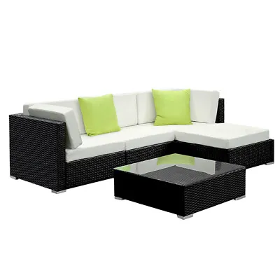 $618 • Buy Gardeon 5pc Outdoor Sofa Lounge Setting Wicker Set Patio Garden Furniture Rattan