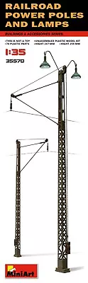 Miniart 35570 1:35th Scale Railroad Power Poles & Lamps • £16.99