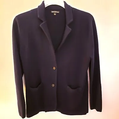 J Crew Mercantile Navy Blue 100% Cotton Cardigan Jacket Size L EUC • $39.99