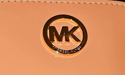 NWT Michael Kors Tangerine Patent Makeup Cosmetic  Case Pouch Travel Bag  • $59