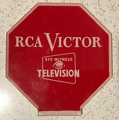 1940’s- 1950’s  RCA Victor Television Eye Witness Advertising TV Display Sign 🔥 • $49.99