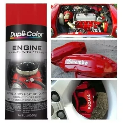 Red Gloss Spray Paint Resist High Heat Coating Engine Enamel Caliper Brake Rotor • $16.95