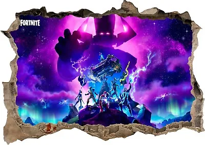 £15.95 • Buy Fortnite Game Kids Royale Bedroom 3D Smashed Wall Sticker Poster Decal Mura Z743
