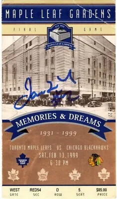 Maple Leaf Gardens Last Game NHL Hockey Ticket Signed Maple Leafs Ian Turnbull • $799.99