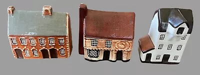 Vintage Mudlen End Studios 3 Suffolk Cottage Houses Mini Ceramic #22 #27G #15G • $29.96